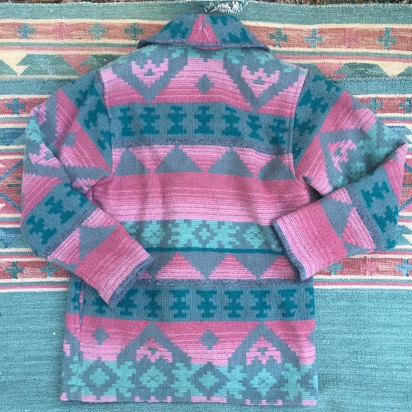 Vintage Eddie Bauer Western Southwest Native American Wool Coat - Picture 2 of 16